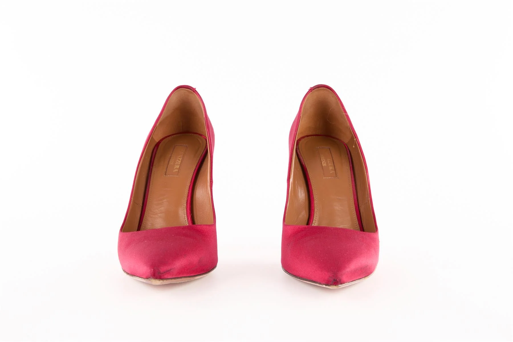 AQUAZZARA RED SATIN PUMPS EU 39 UK 6 US 9 - Image 3