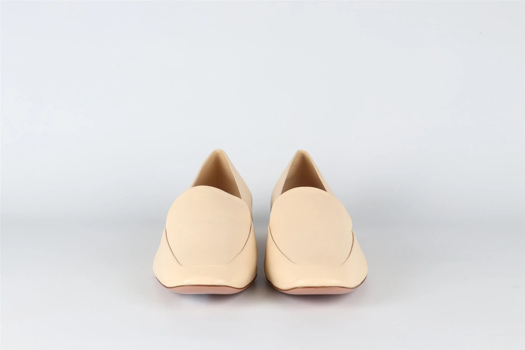 AQUAZZURA CREAM LEATHER LOAFERS EU 39.5 UK 6.5 US 9.5 - Image 3