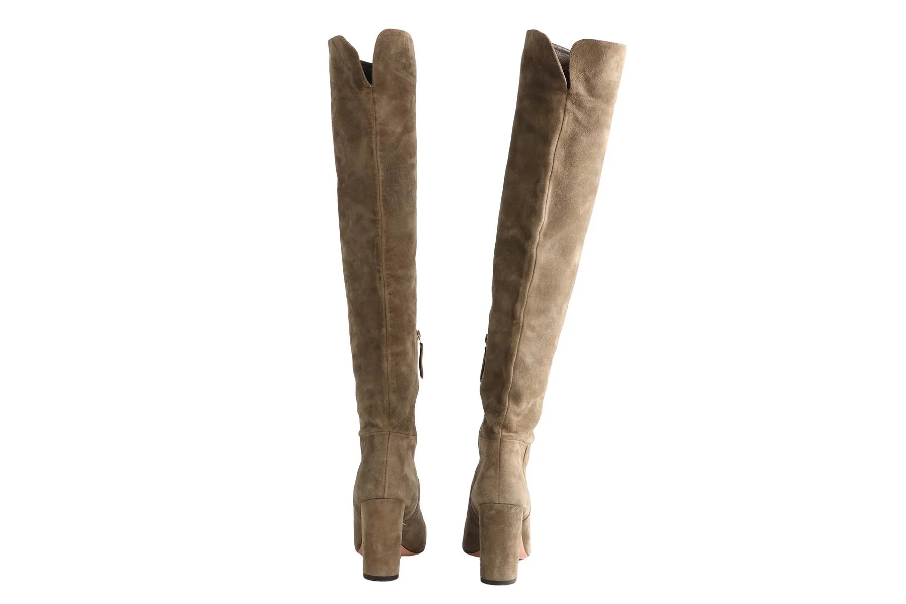 AQUAZZURA GREEN SUEDE OVER THE KNEE BOOTS EU 40 UK 7 US 10 - Image 5