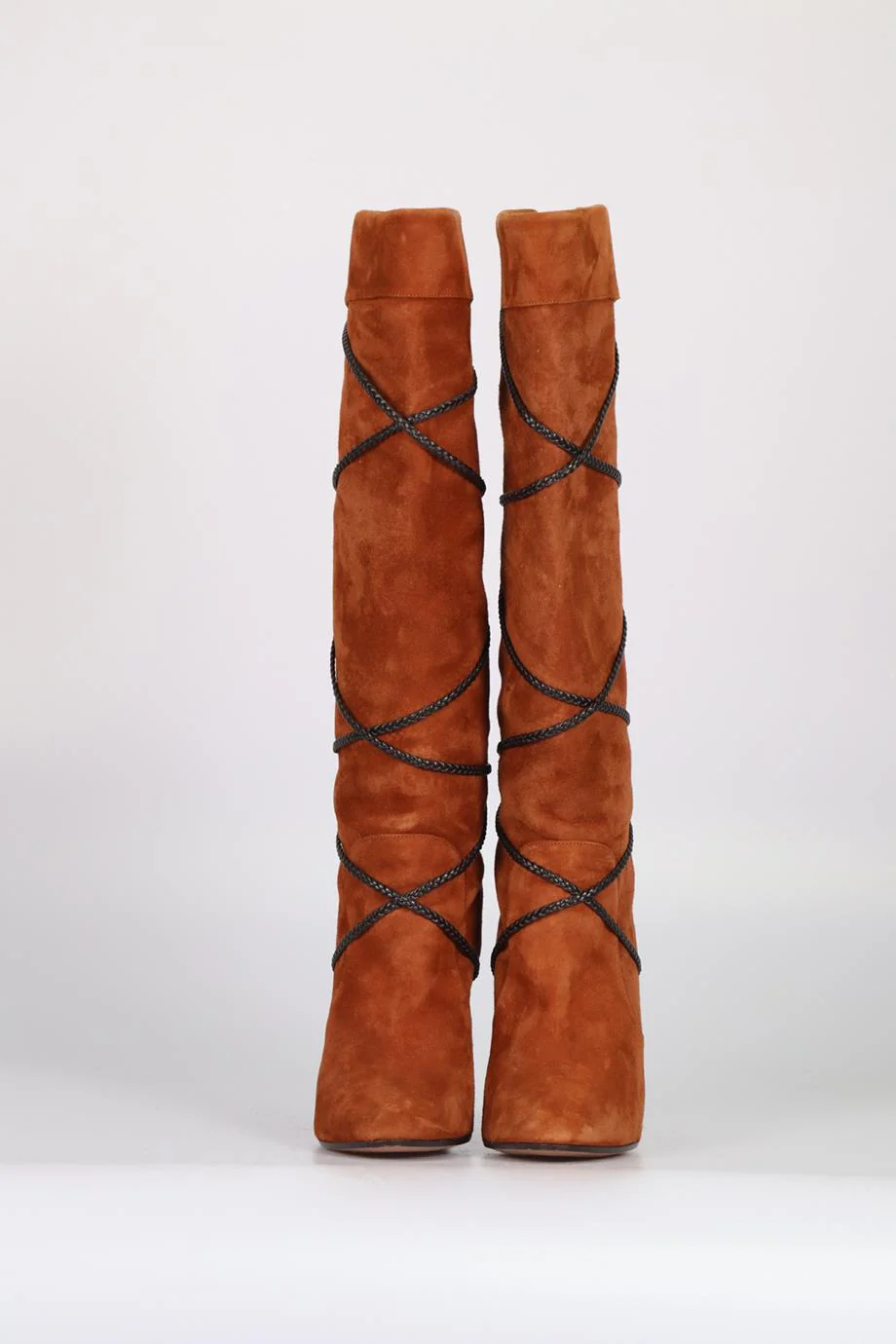 AQUAZZURA SUEDE KNEE HIGH BOOTS EU 38.5 UK 5.5 US 8.5 - Image 3