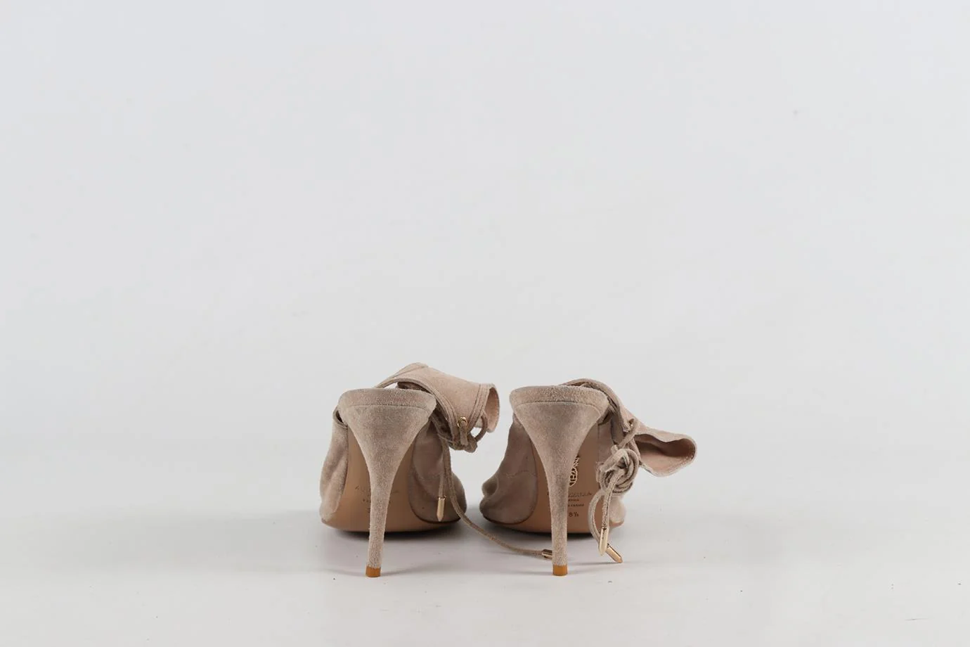 AQUAZZURA SUEDE SANDALS EU 38.5 UK 5.5 US 8.5 - Image 4