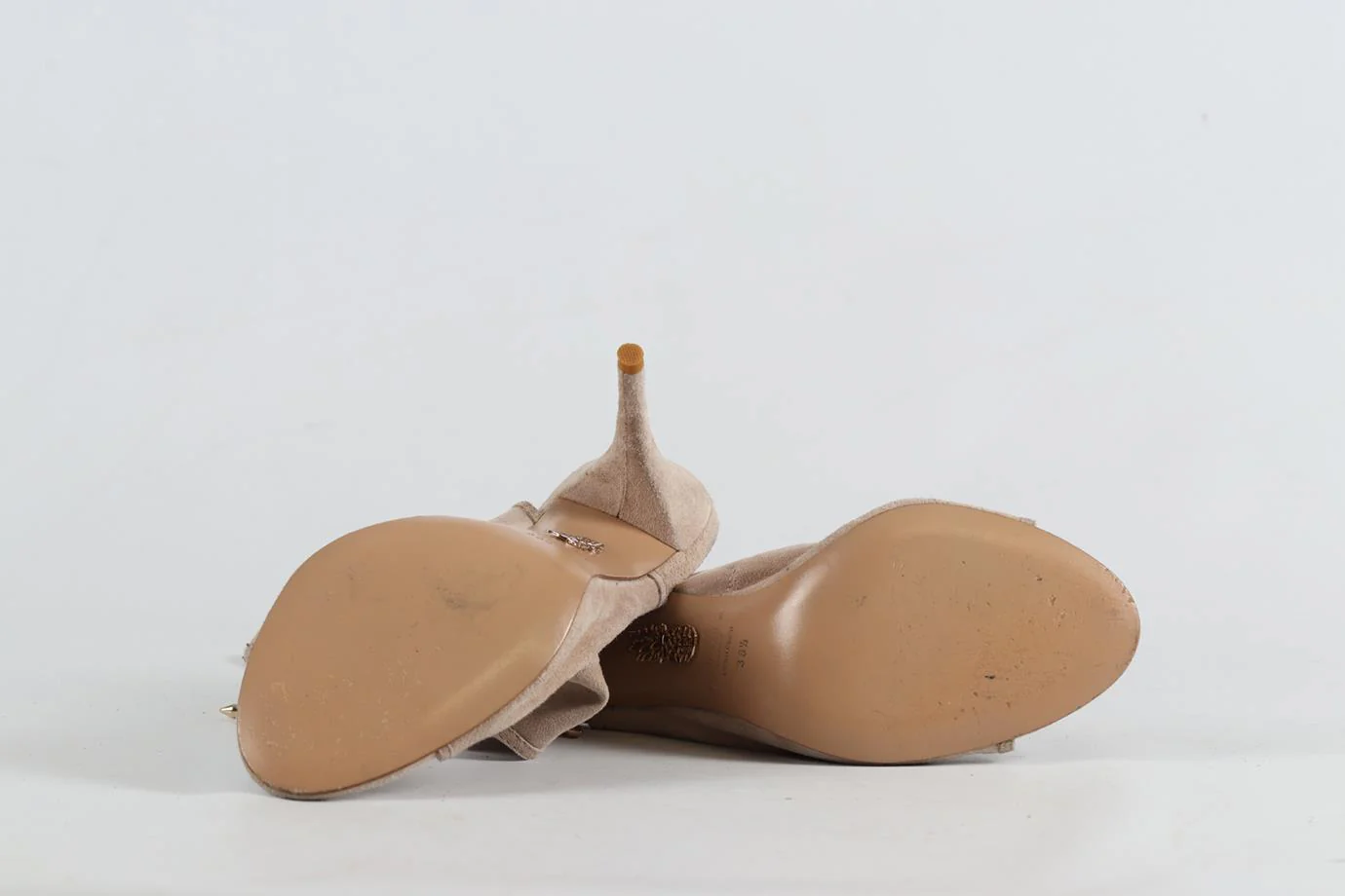 AQUAZZURA SUEDE SANDALS EU 38.5 UK 5.5 US 8.5 - Image 5