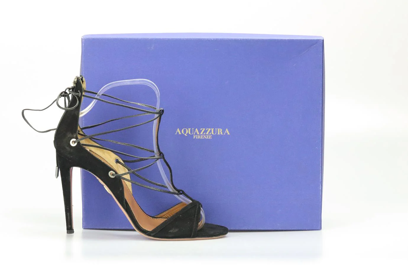 AQUAZZURA SUEDE SANDALS EU 39 UK 6 US 9 - Image 6