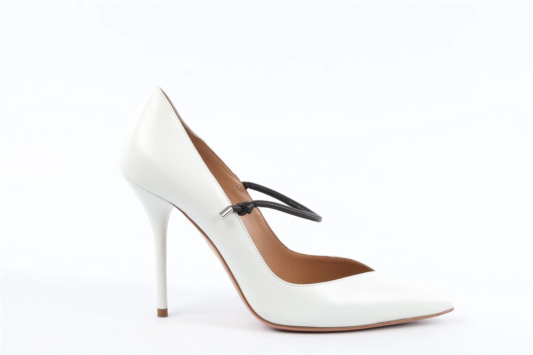 AQUAZZURA WHITE LEATHER PUMPS EU 38.5 UK 5.5 US 8.5 - Image 4