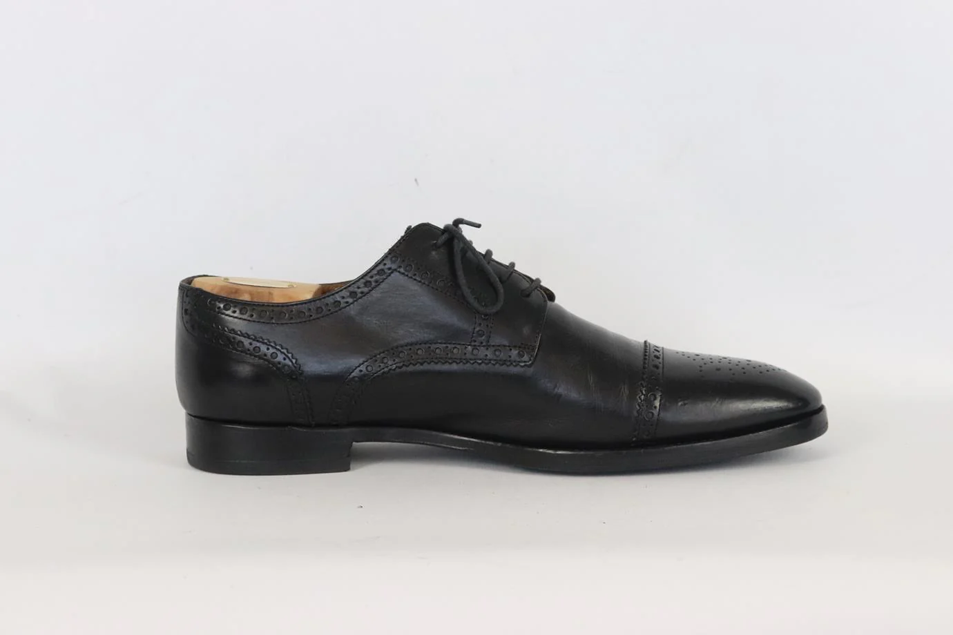 AQUILA MEN'S LEATHER OXFORD SHOES EU 44 UK 10 US 11 - Image 2