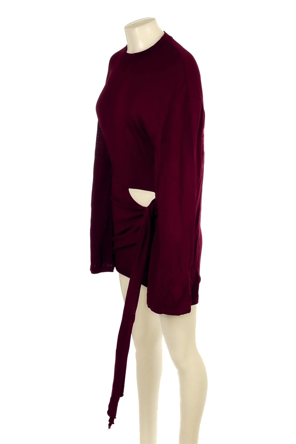 ARAKII MAROON KNIT MINI DRESS SMALL - Image 3
