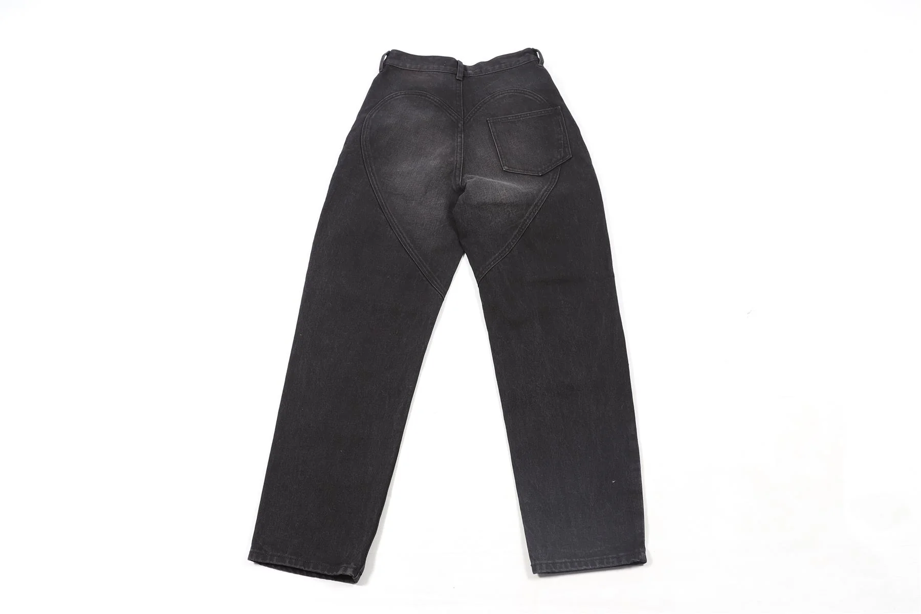 AREA BLACK STRAIGHT LEG JEANS W24 UK 6 - Image 4