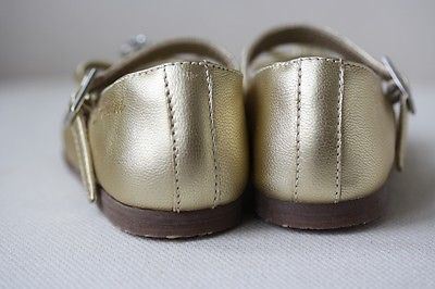 ARMANI JUNIOR BABY GOLD LEATHER DIAMANTE BOW SHOES EU 21 UK 4.5 - Image 7