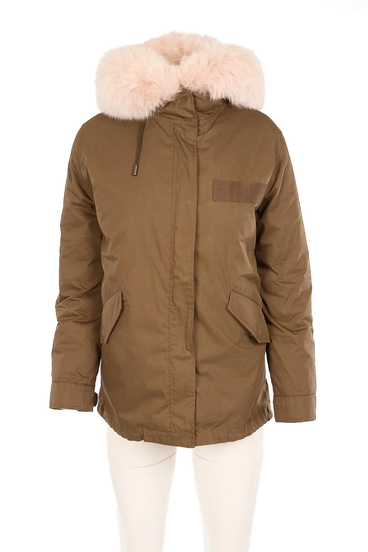 ARMY BY YVES SALAMON GREEN FOX FUR JACKET SMALL - Image 2