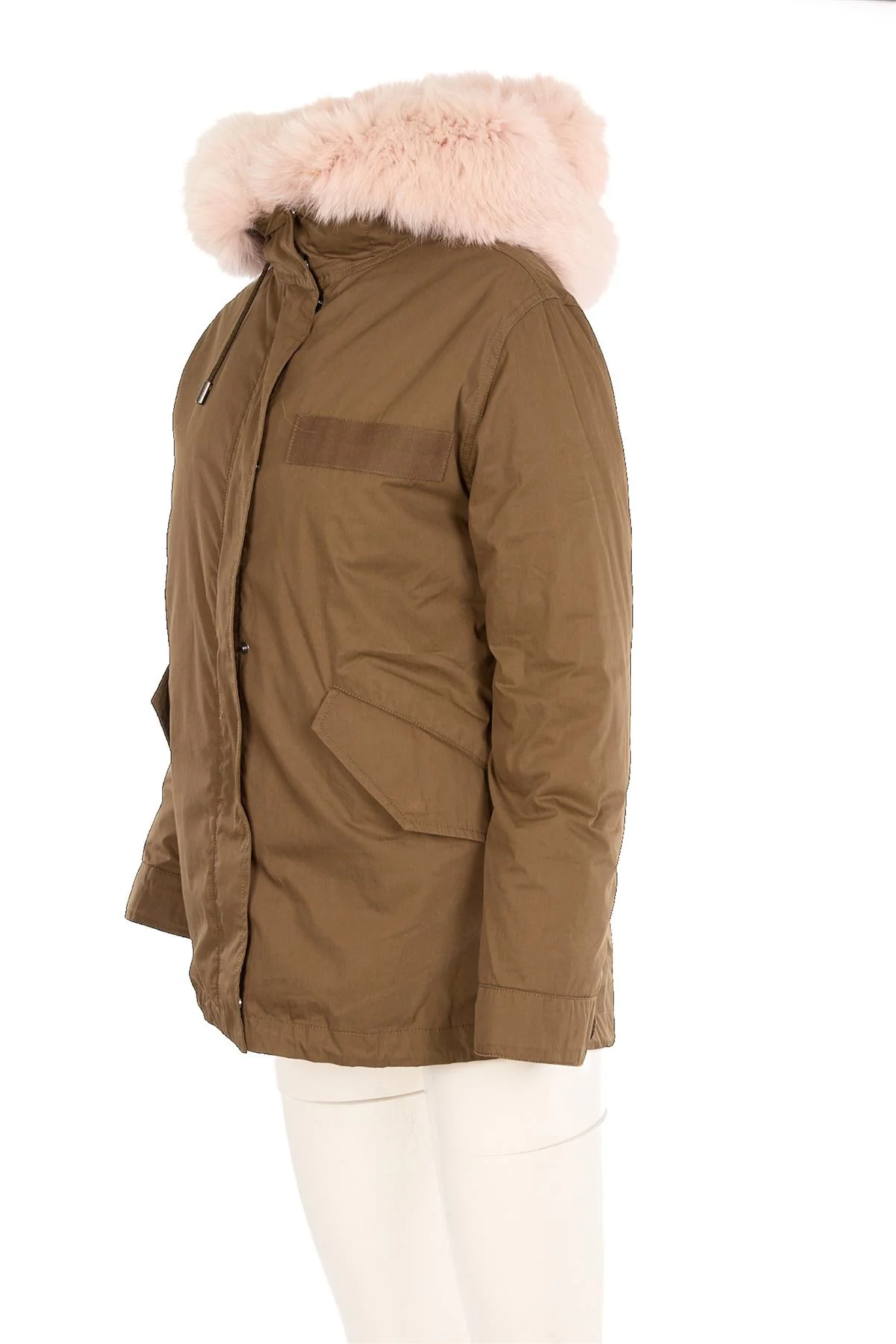 ARMY BY YVES SALAMON GREEN FOX FUR JACKET SMALL - Image 3