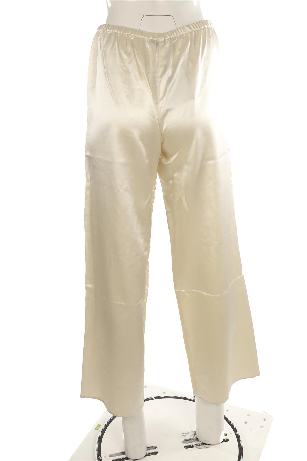 ASCENO CREAM SILK STRAIGHT LEG PANTS XSMALL - Image 4