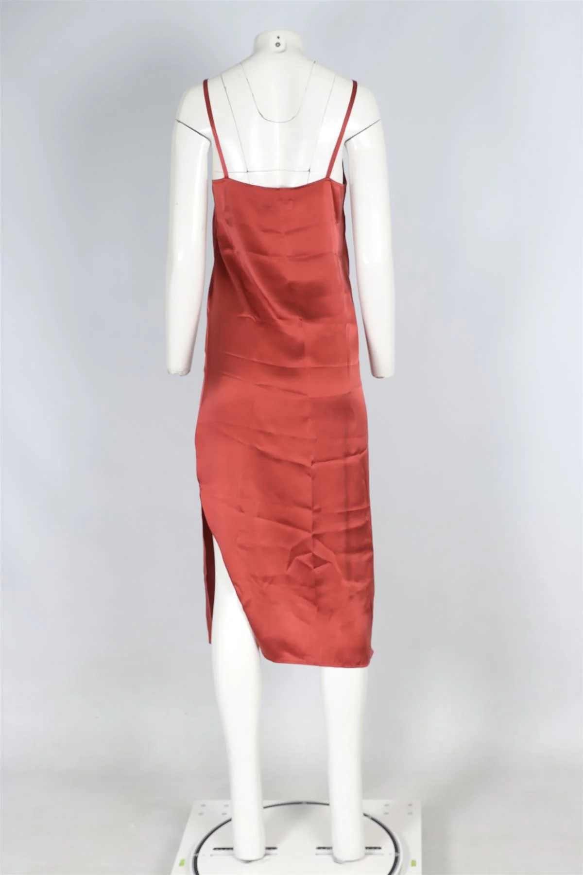 ASCENO PINK SILK MAXI DRESS SMALL - Image 4