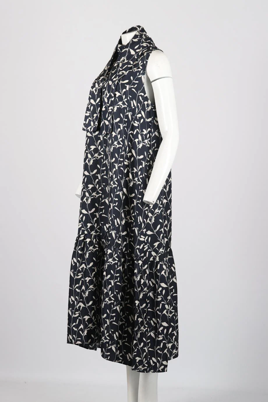 ASCENO PRINTED SILK MAXI DRESS SMALL - Image 3