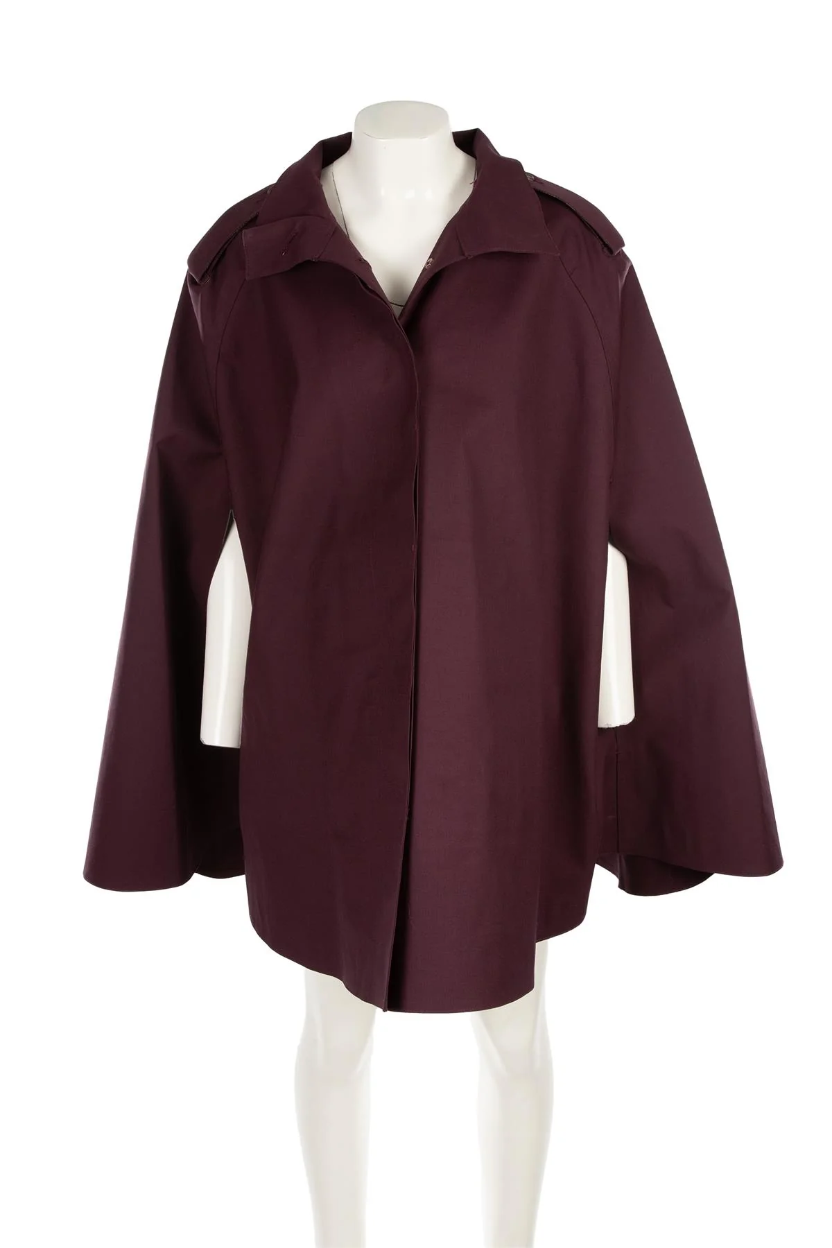 ASPREY PURPLE COTTON CAPE IT 42 UK 10 - Image 2