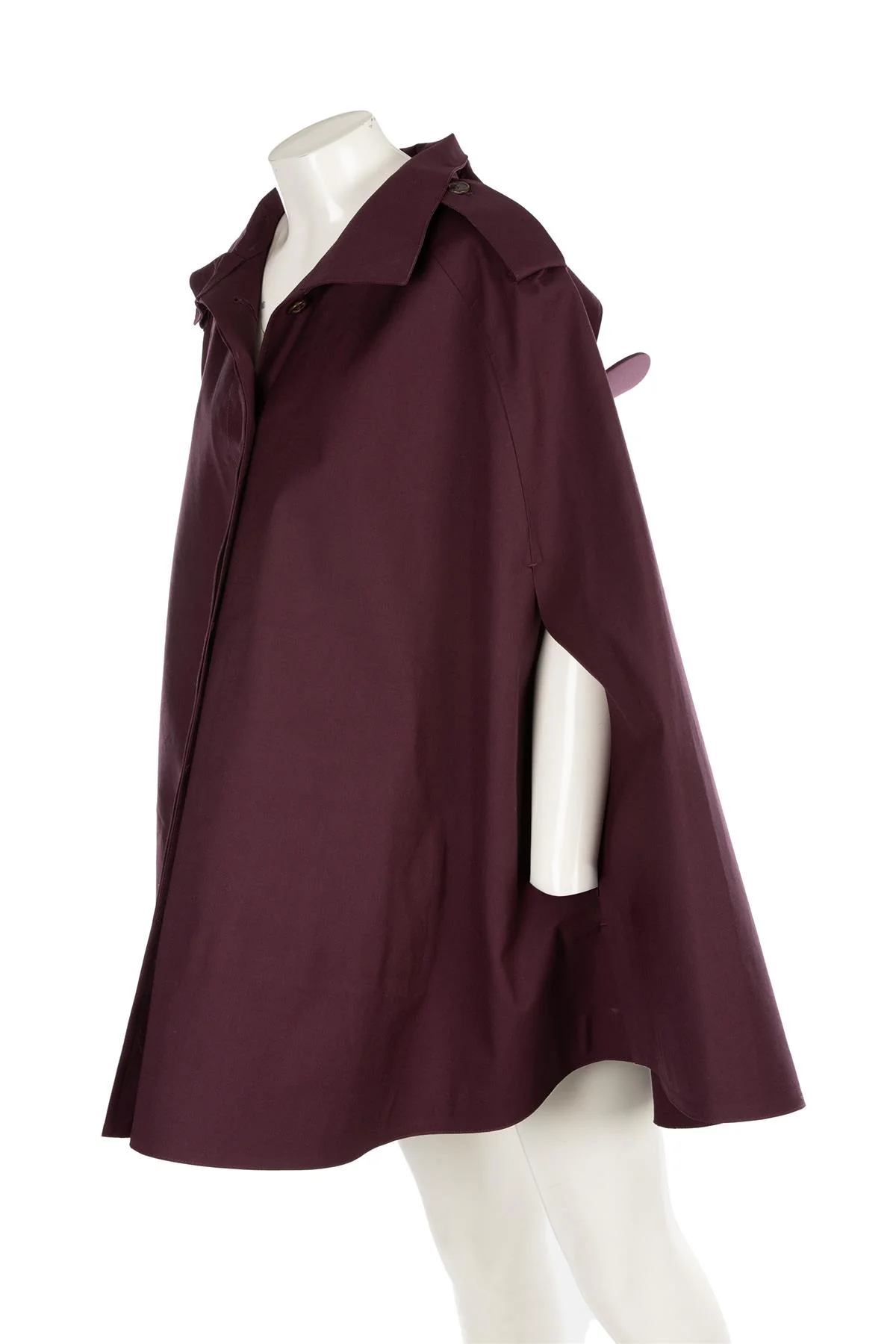 ASPREY PURPLE COTTON CAPE IT 42 UK 10 - Image 3