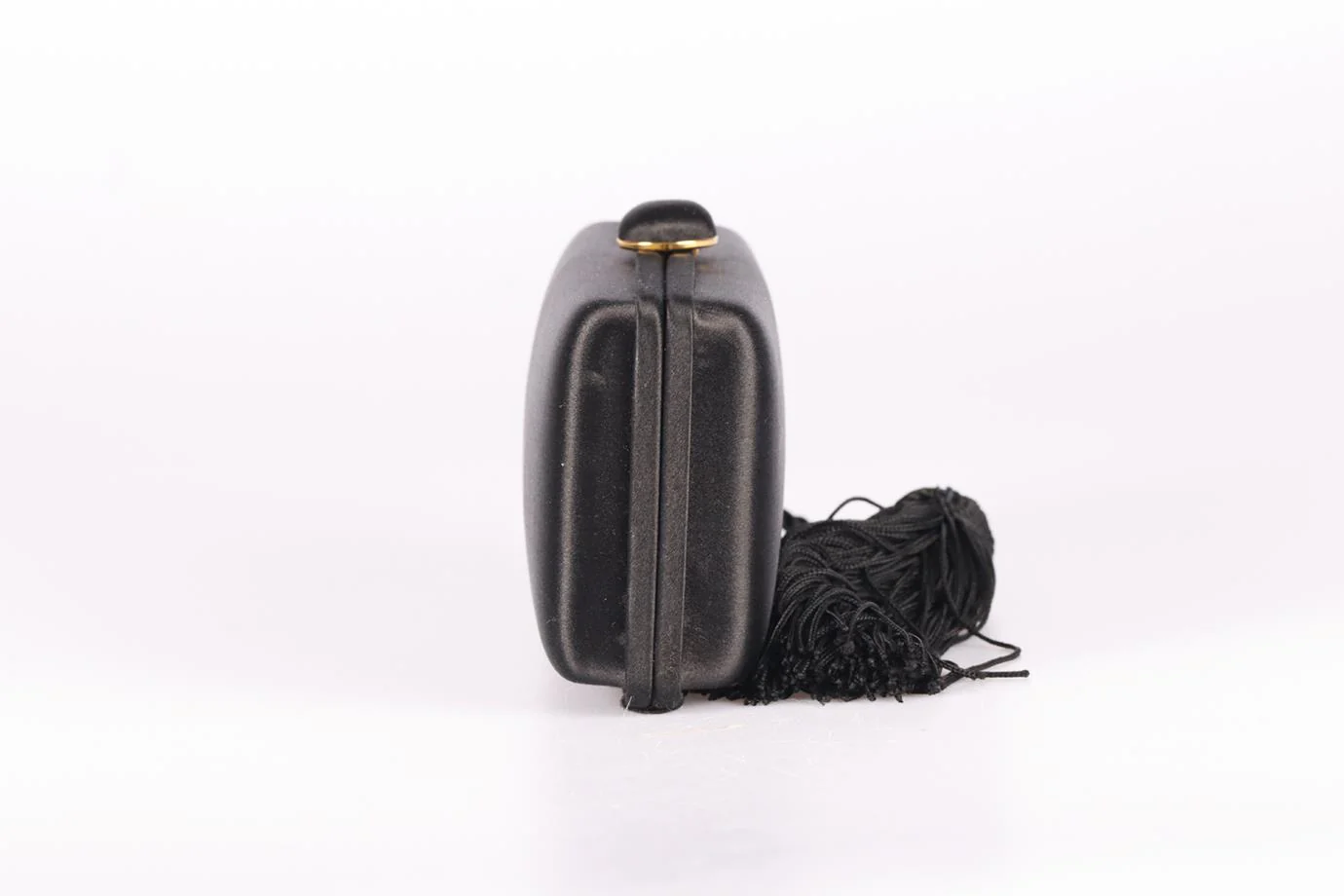 ASPREY TASSELED SATIN AND GOLD TONE CLUTCH - Image 5