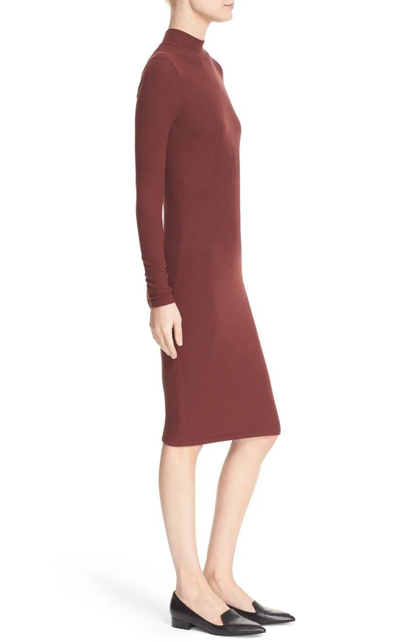 ATM ANTHONY THOMAS MELILLO MOCK NECK RIBBED DRESS MEDIUM - Image 11