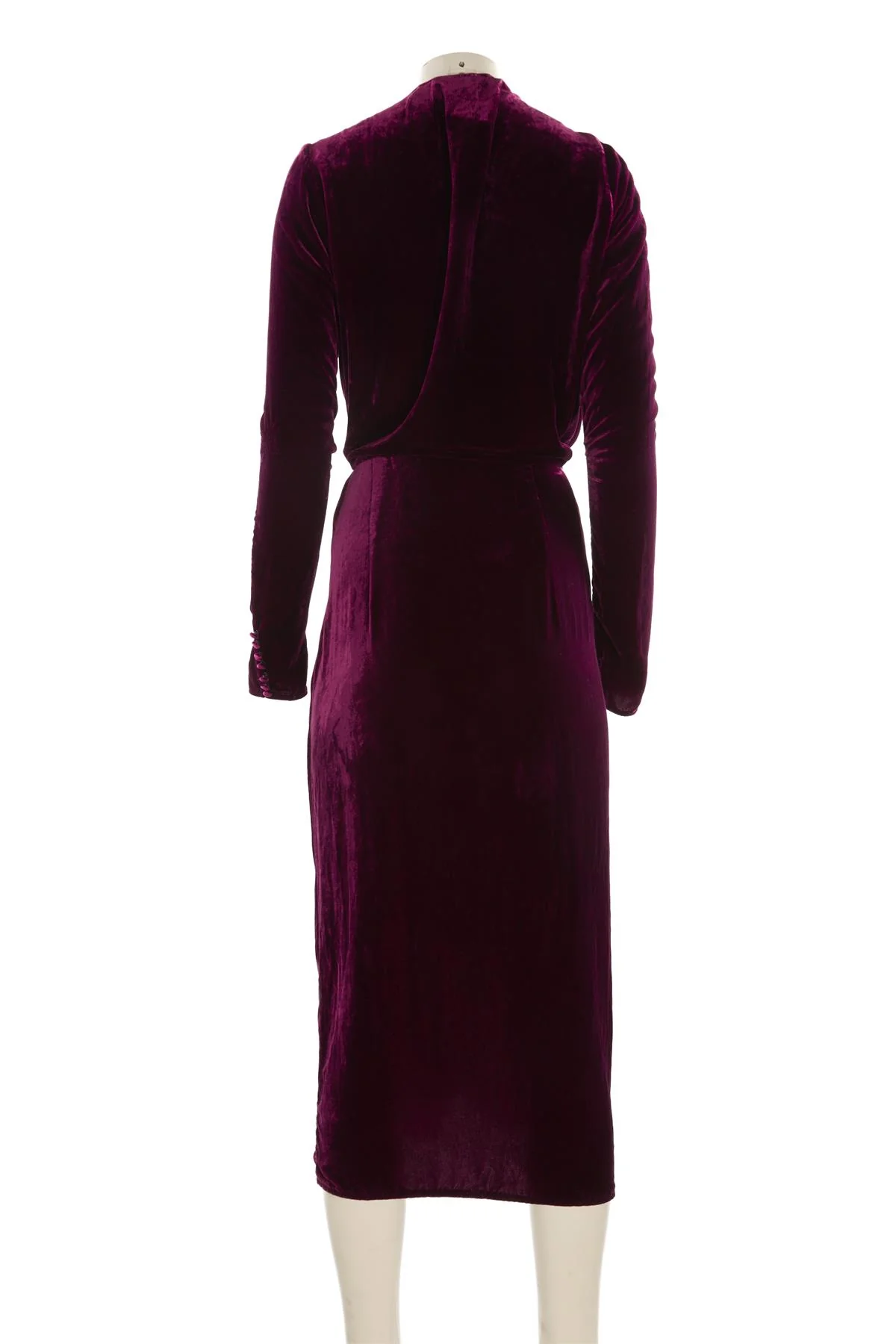 ATTICO PURPLE VELVET MAXI DRESS UK 8 - Image 4