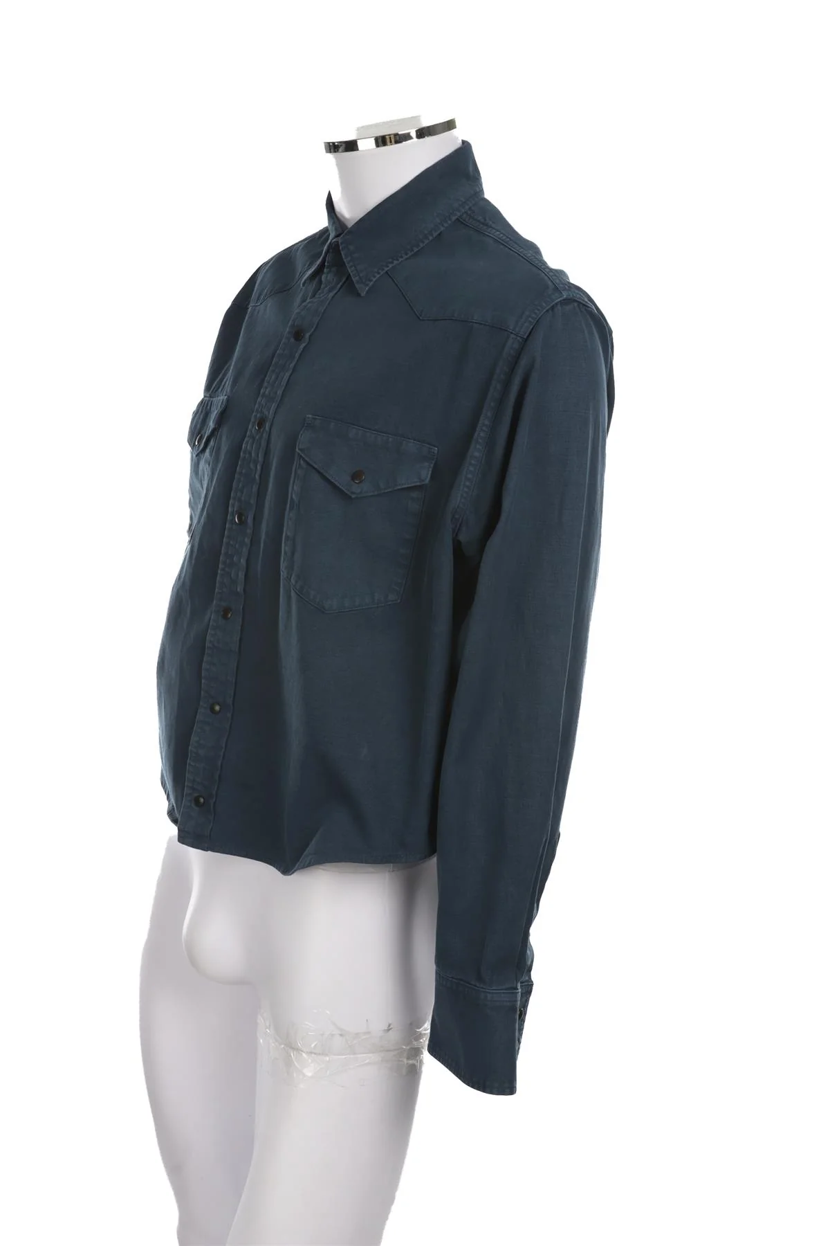 AURALEE BLUE MENS COTTON SHIRT SMALL - Image 3