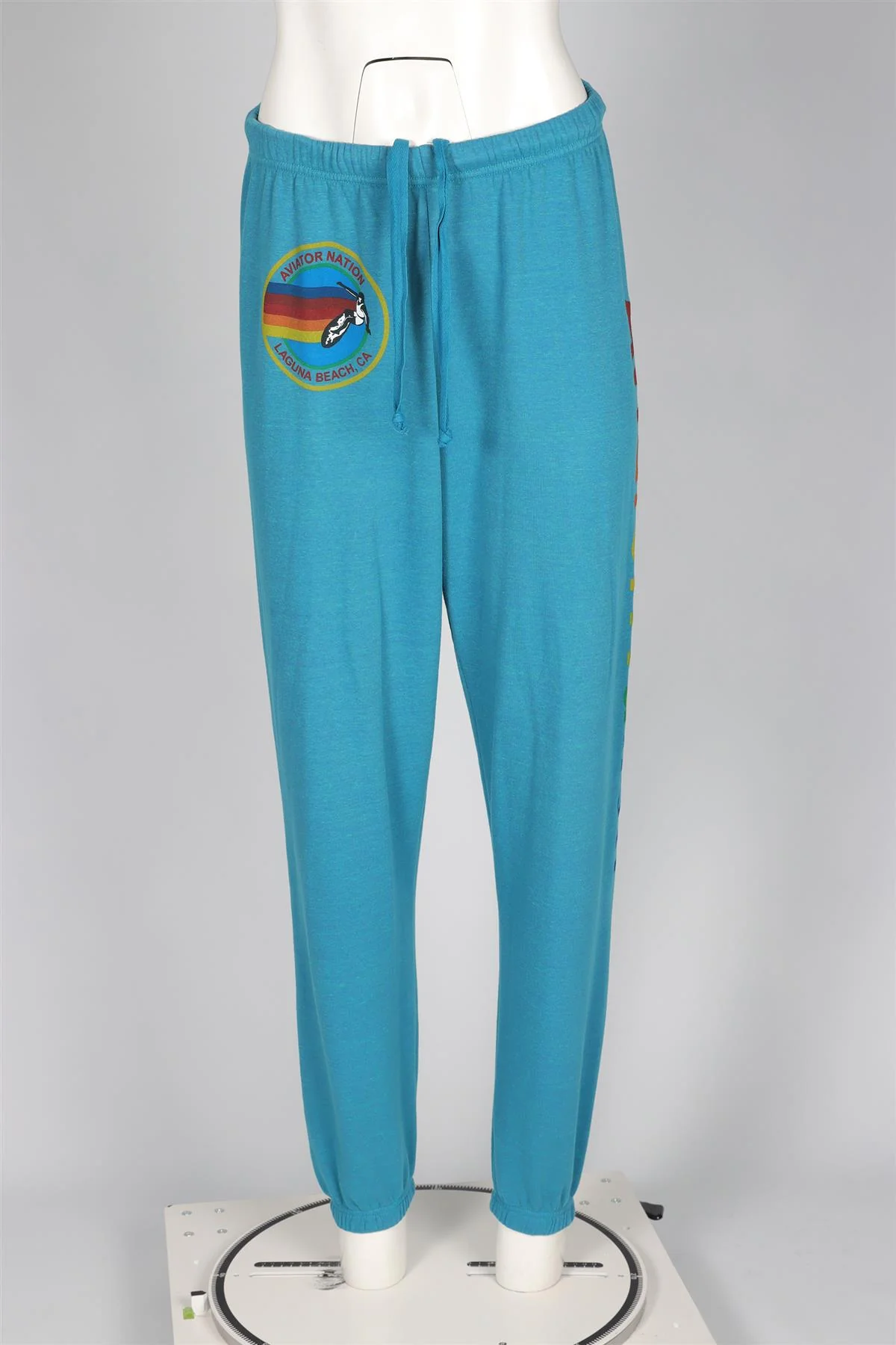 AVIATOR NATION BLUE COTTON TRACK PANTS MEDIUM - Image 2
