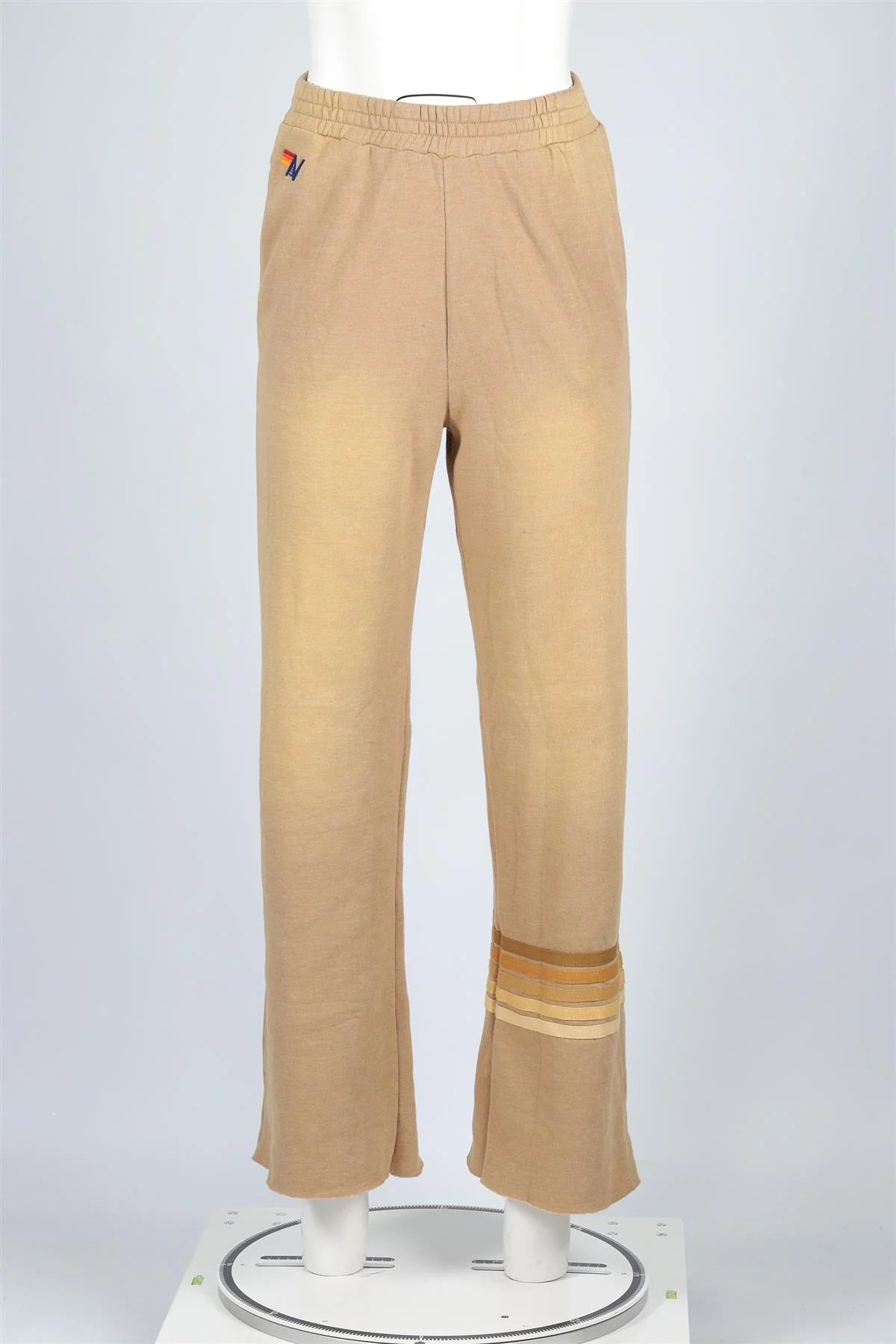 AVIATOR NATION BROWN COTTON TRACK PANTS SMALL - Image 2