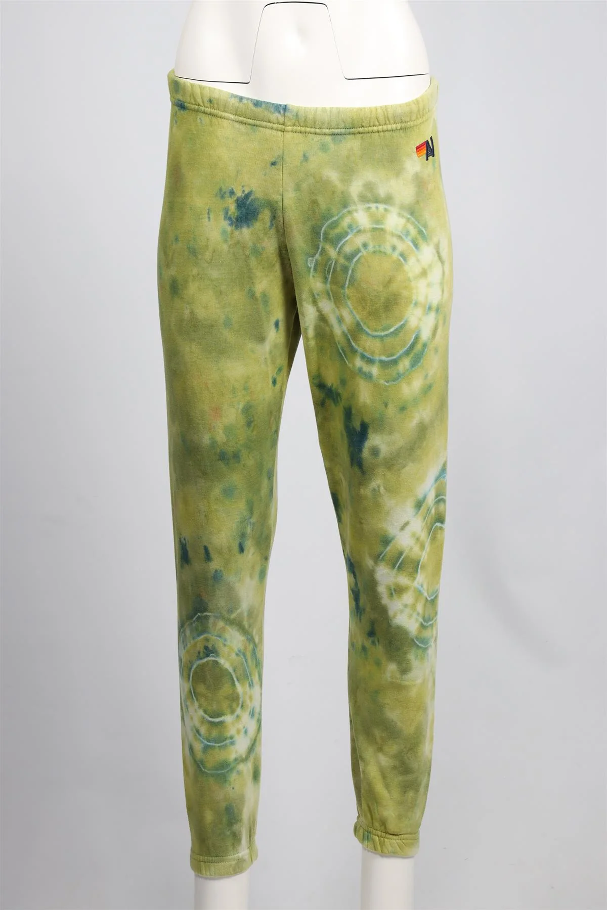 AVIATOR NATION GREEN COTTON BLEND TRACK PANTS XSMALL - Image 2