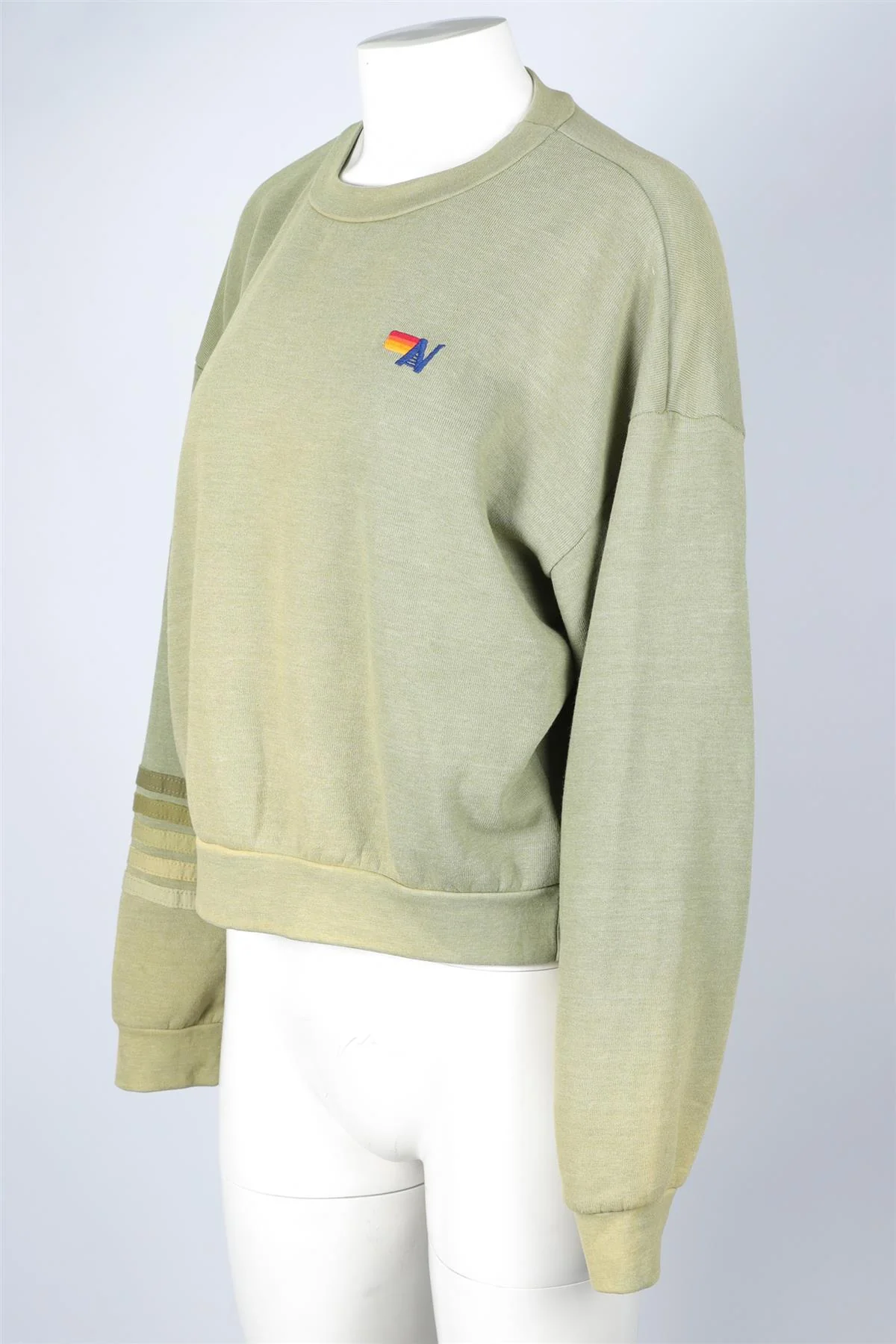 AVIATOR NATION GREEN COTTON SWEATSHIRT XSMALL - Image 3