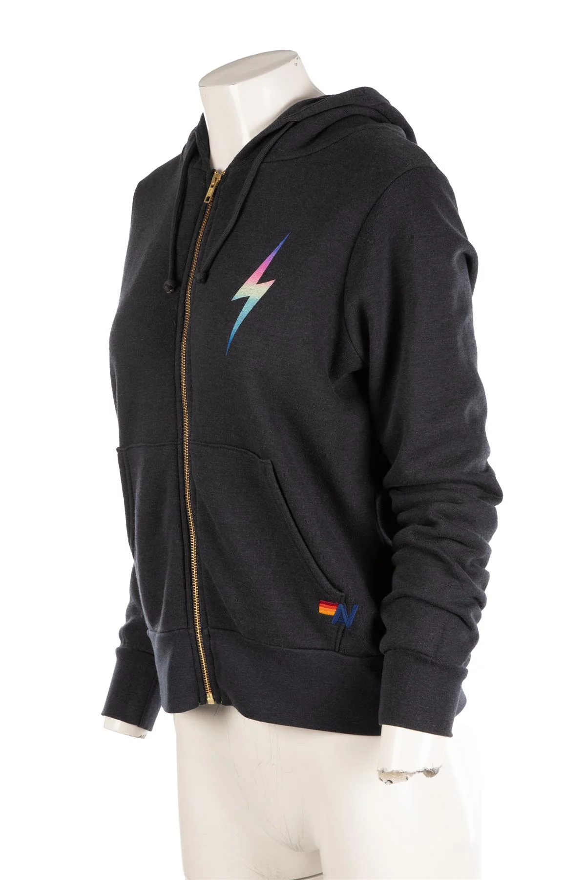 AVIATOR NATION GREY COTTON HOODIE XSMALL - Image 3