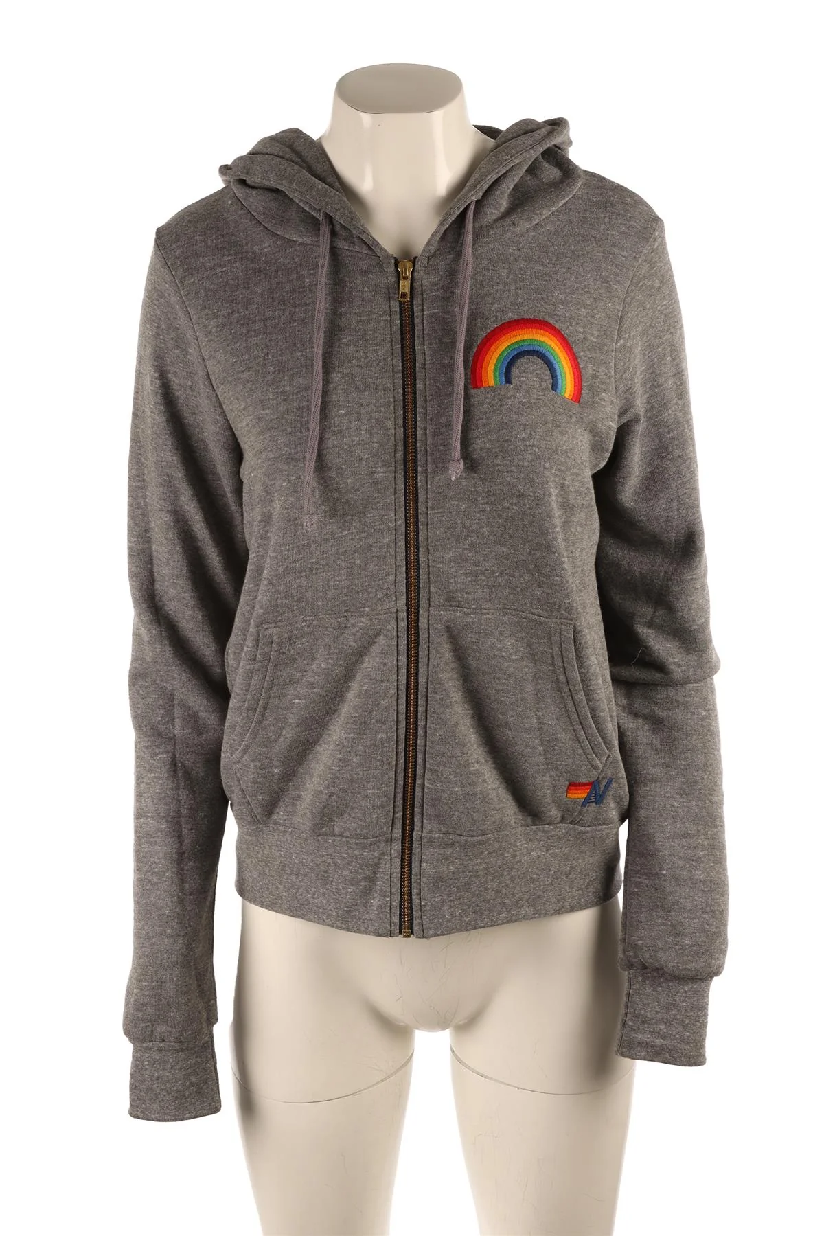 AVIATOR NATION GREY COTTON HOODIE XSMALL - Image 2