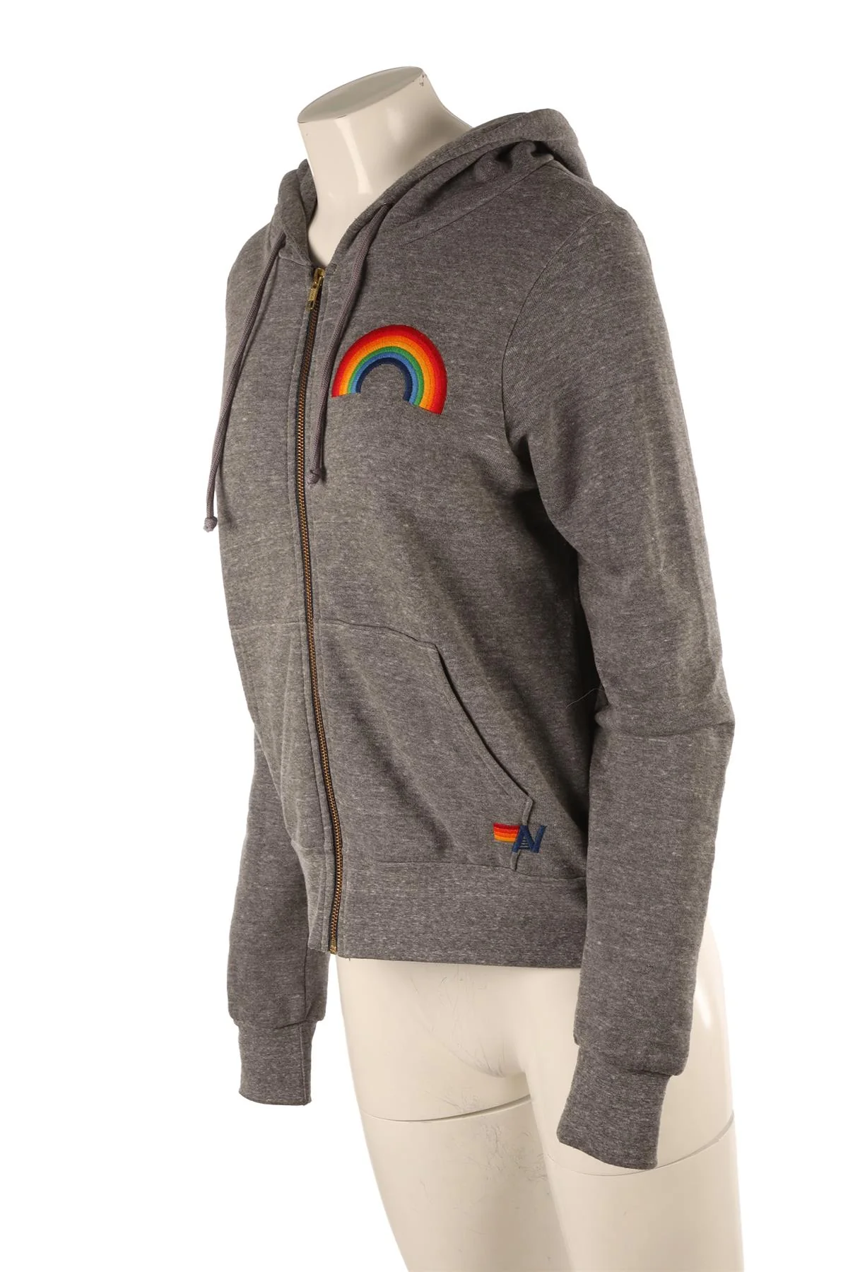 AVIATOR NATION GREY COTTON HOODIE XSMALL - Image 3