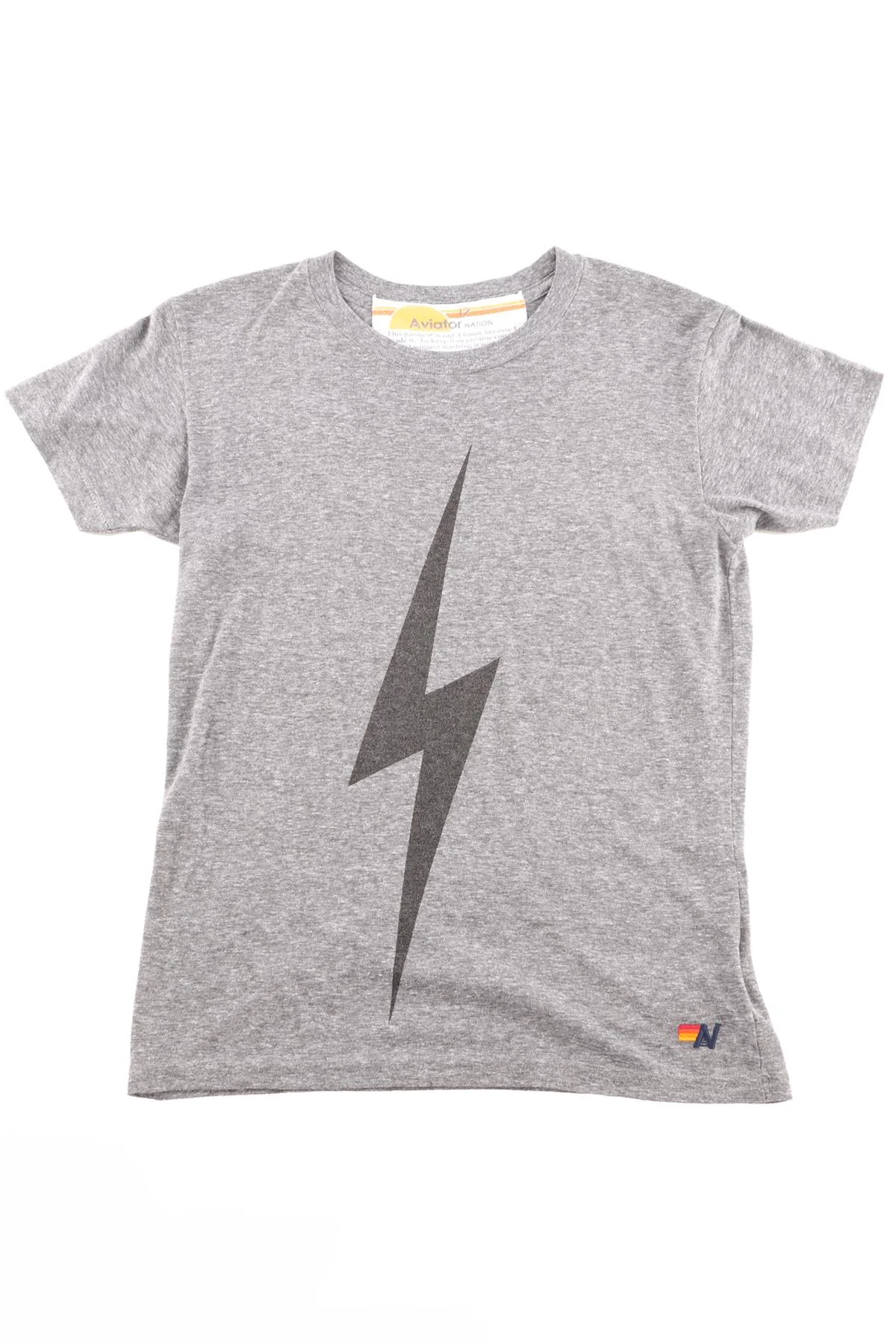 AVIATOR NATION GREY KIDS GIRLS T-SHIRT 12 YEARS