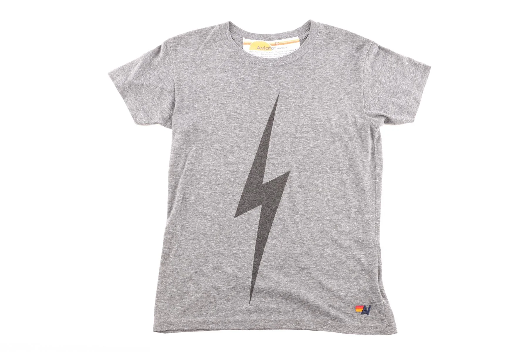 AVIATOR NATION GREY KIDS GIRLS T-SHIRT 12 YEARS - Image 2