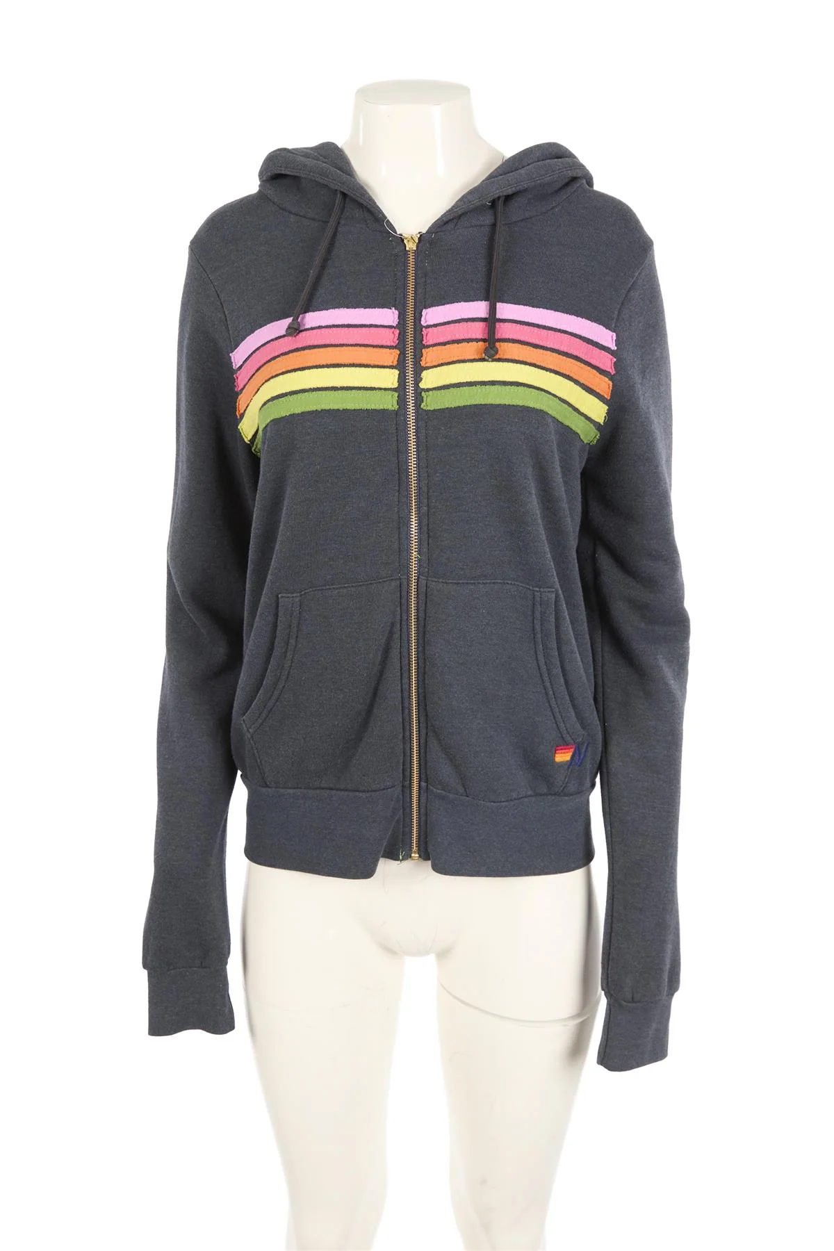 AVIATOR NATION NAVY COTTON HOODIE SMALL - Image 2