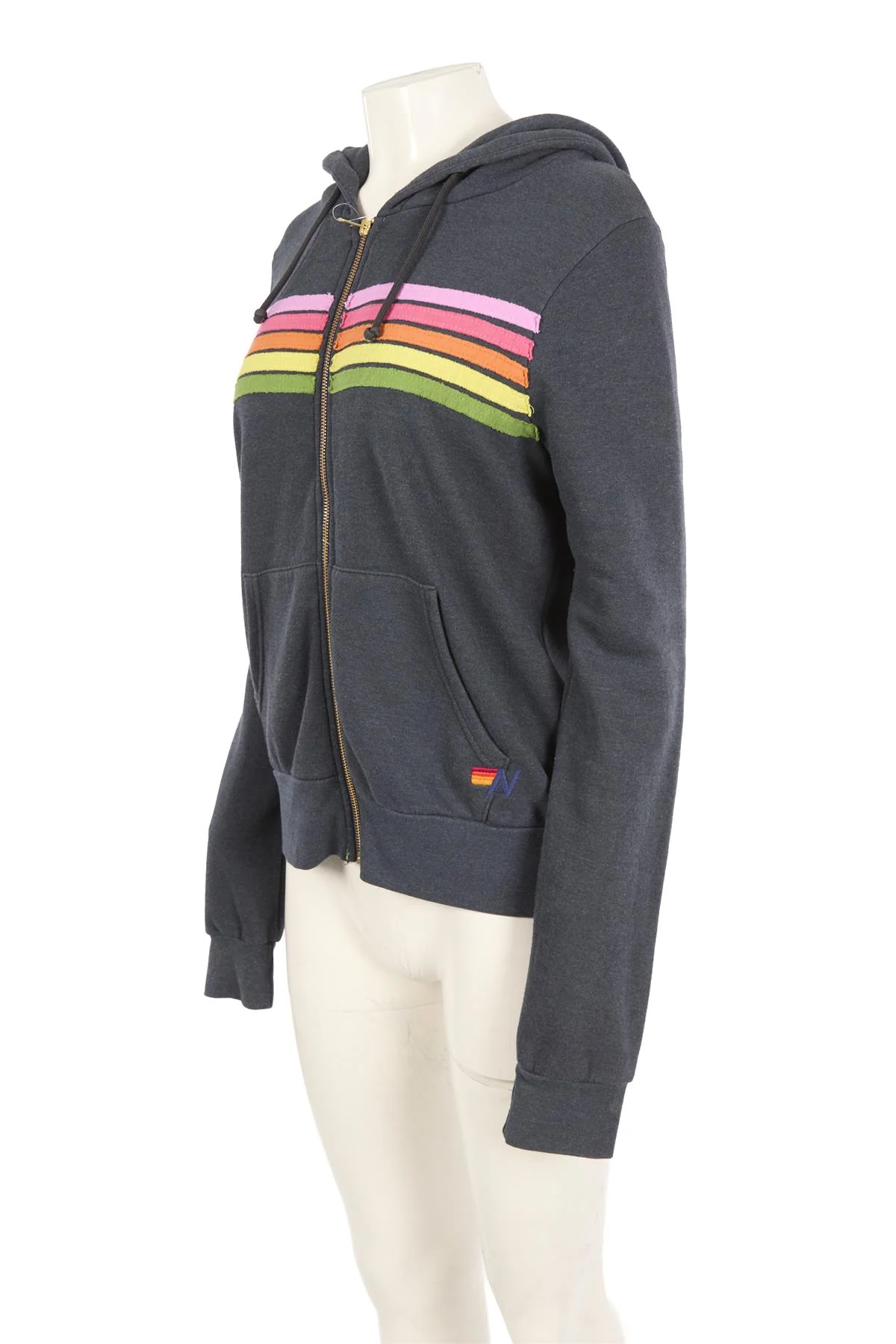 AVIATOR NATION NAVY COTTON HOODIE SMALL - Image 3