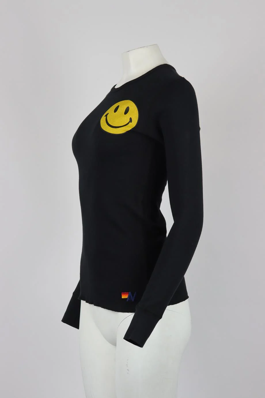 AVIATOR NATION PRINTED WAFFLE KNIT COTTON BLEND TOP SMALL - Image 3