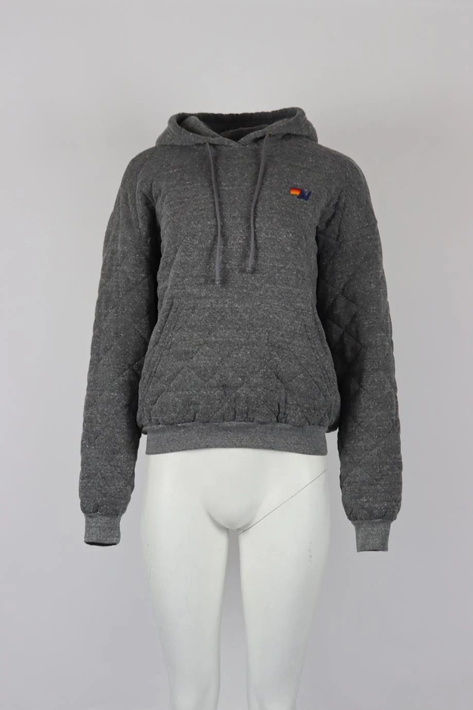 AVIATOR NATION QUILTED COTTON JERSEY HOODIE SMALL - Image 2