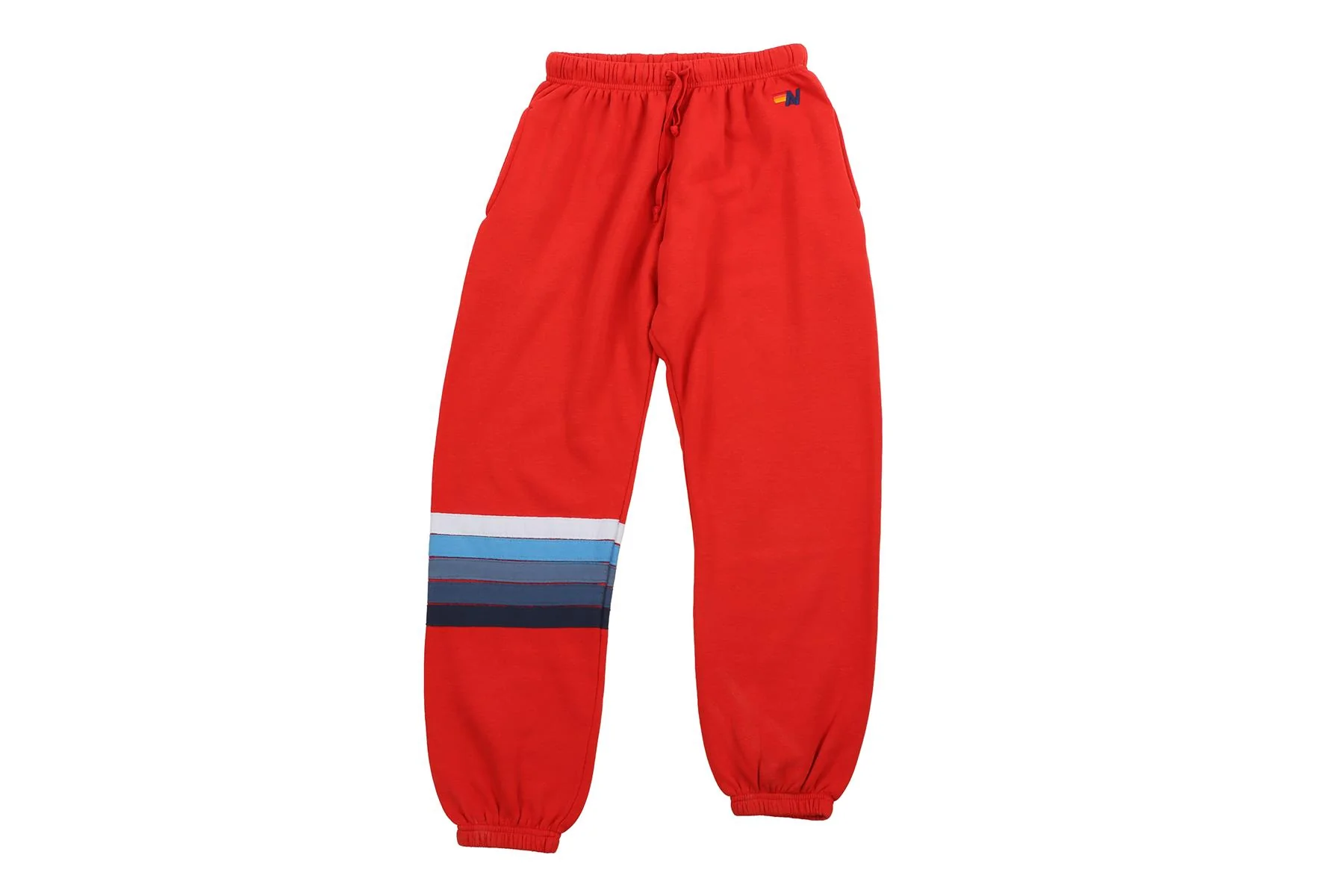 AVIATOR NATION RED MEN'S COTTON TRACK PANTS MEDIUM - Image 2