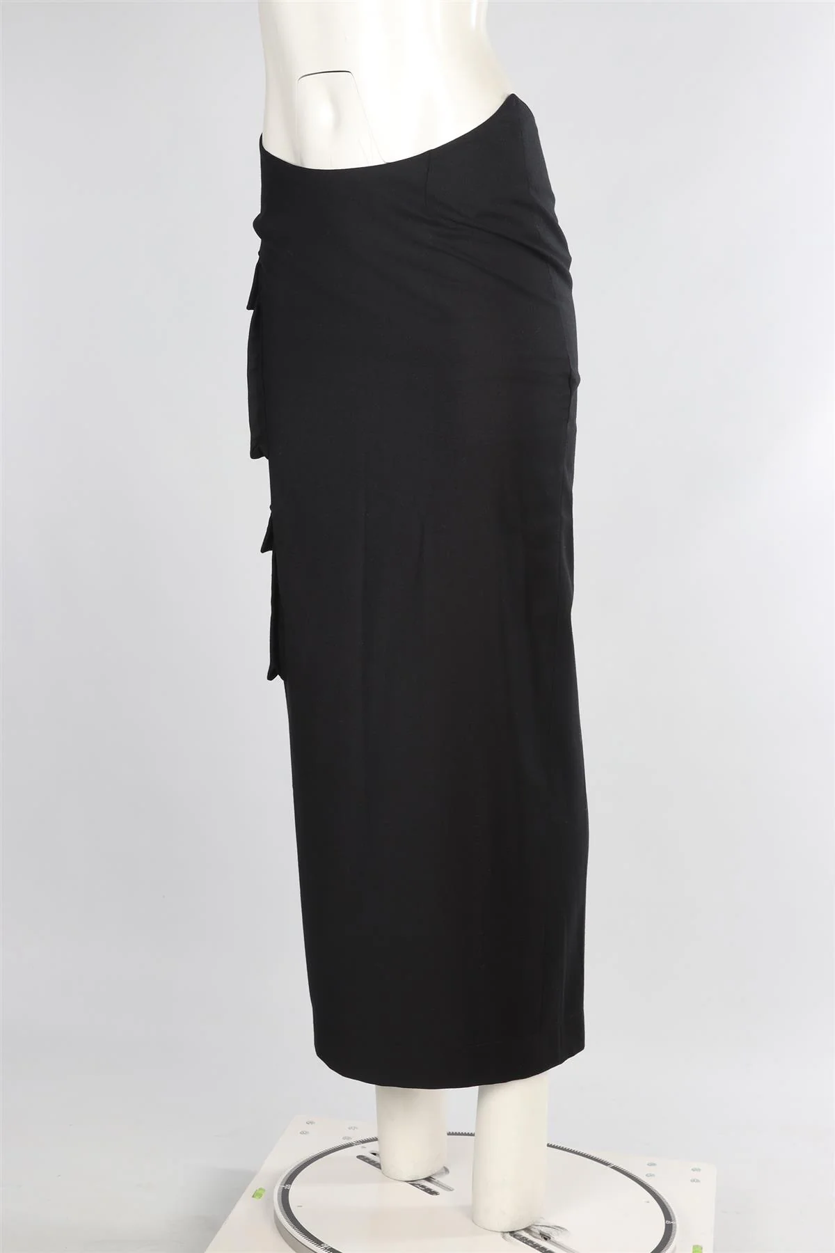 AYA MUSE BLACK WOOL MAXI SKIRT SMALL - Image 3