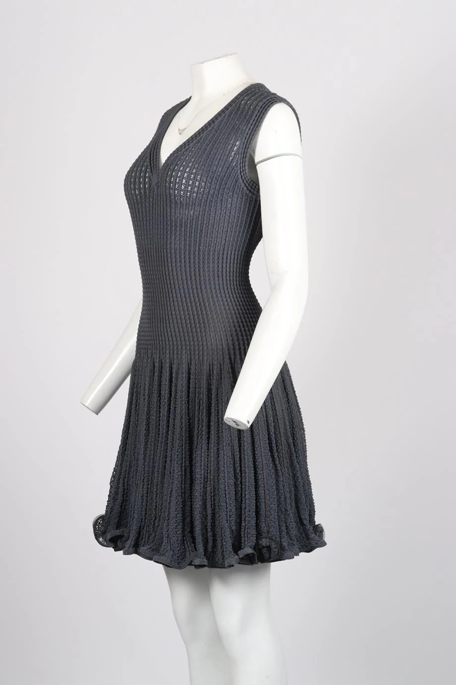 AZZEDINE ALAÏA CROCHET KNIT DRESS MEDIUM - Image 3