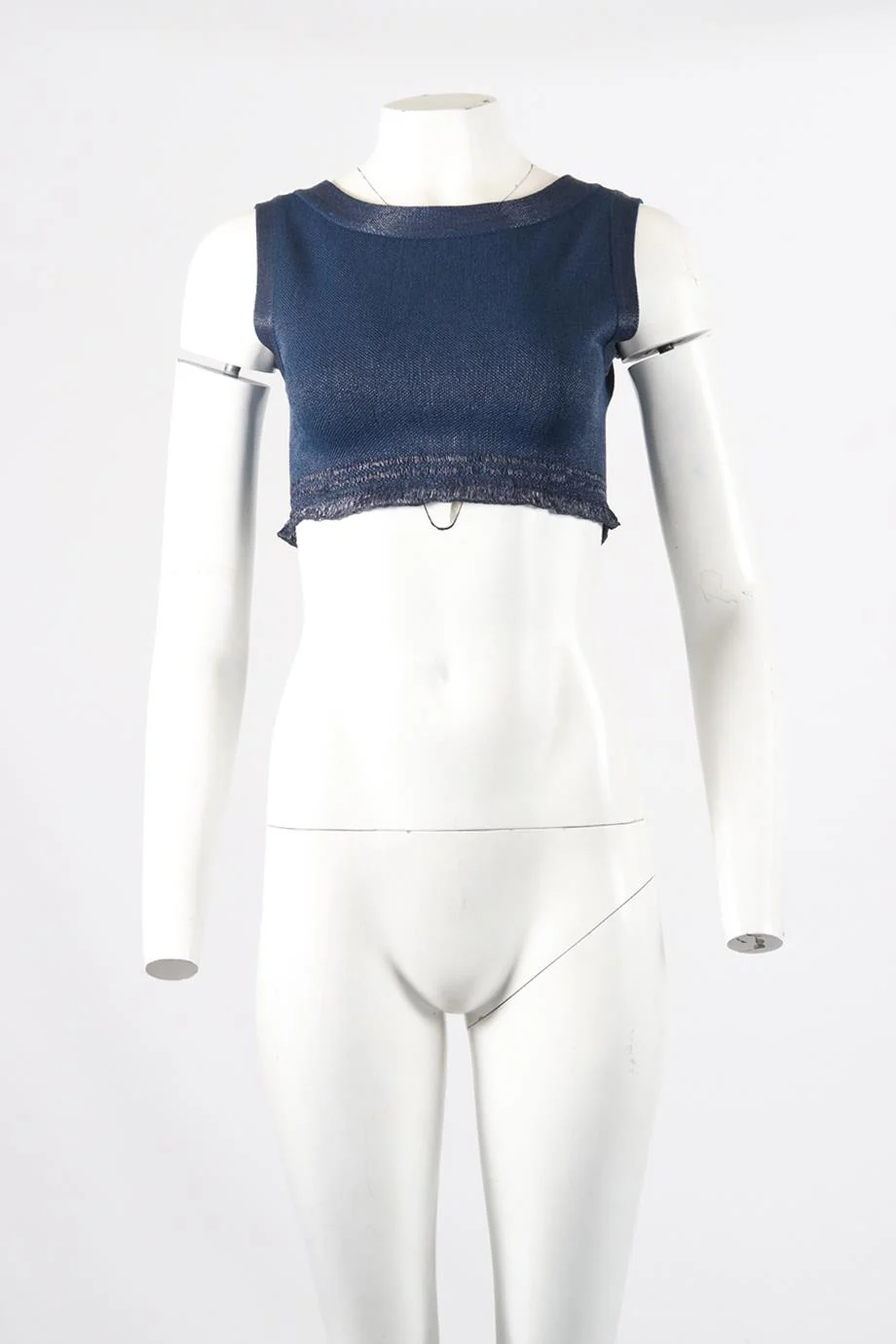 AZZEDINE ALAÏA CROPPED JACQUARD KNIT TOP FR 36 UK 8 - Image 2
