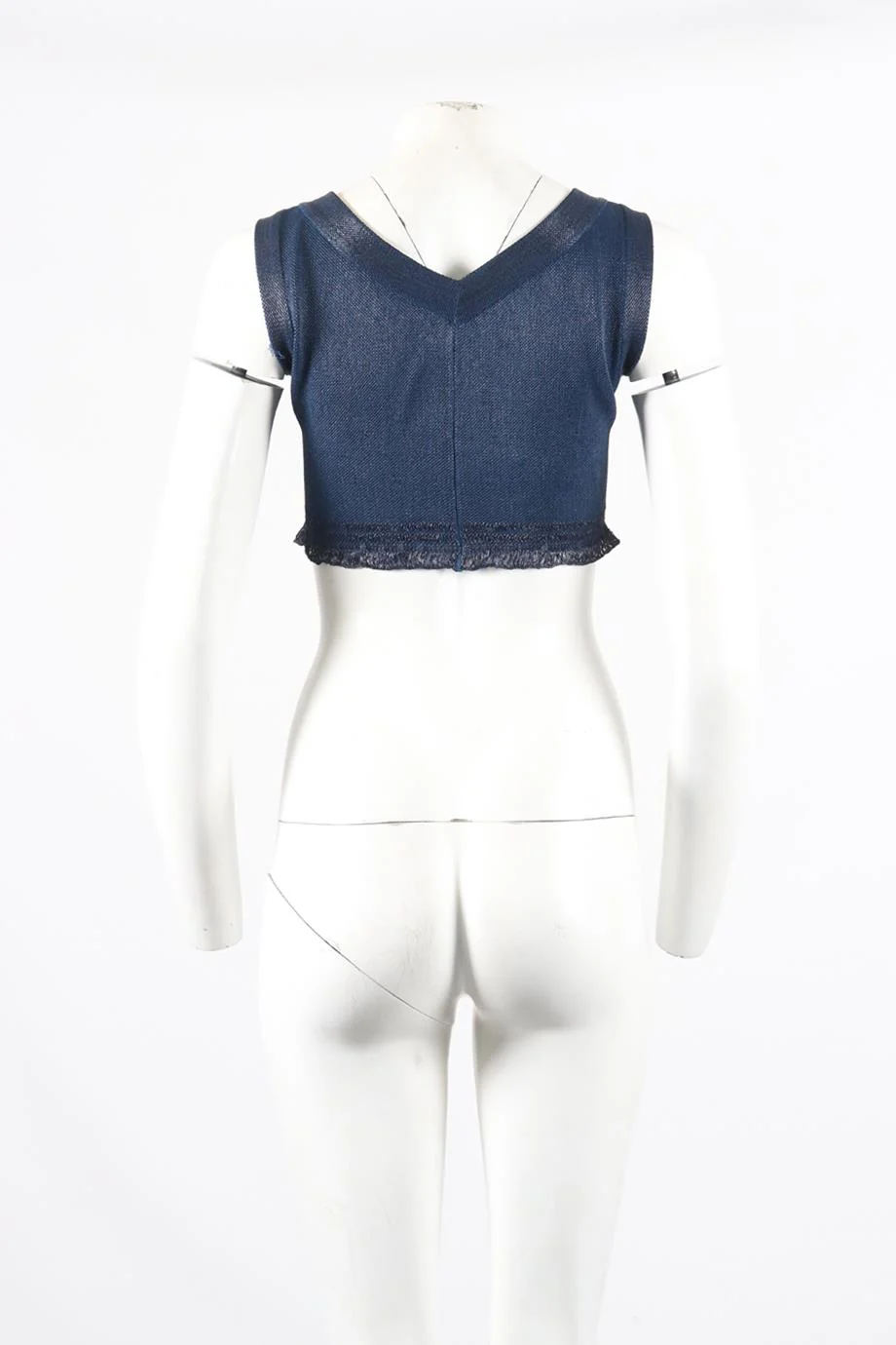 AZZEDINE ALAÏA CROPPED JACQUARD KNIT TOP FR 36 UK 8 - Image 4