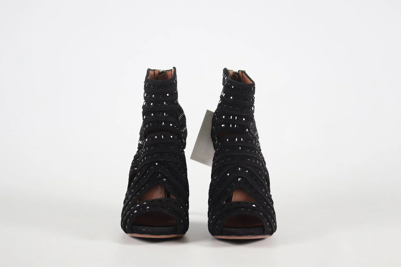 AZZEDINE ALAÏA CRYSTAL AND SUEDE ANKLE BOOTS EU 38 UK 5 US 8 - Image 3
