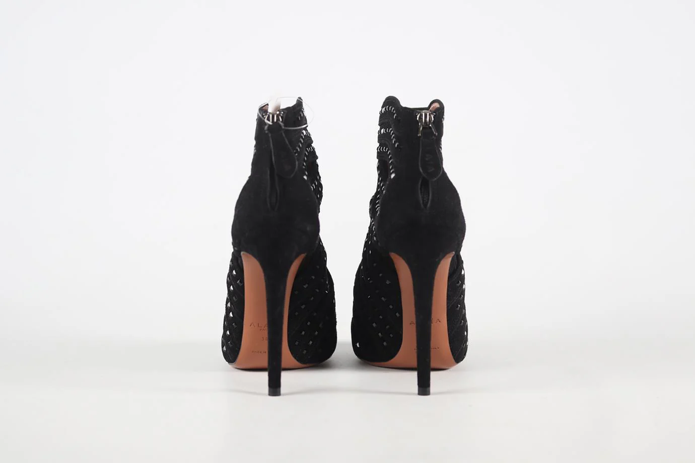AZZEDINE ALAÏA CRYSTAL AND SUEDE ANKLE BOOTS EU 38 UK 5 US 8 - Image 4