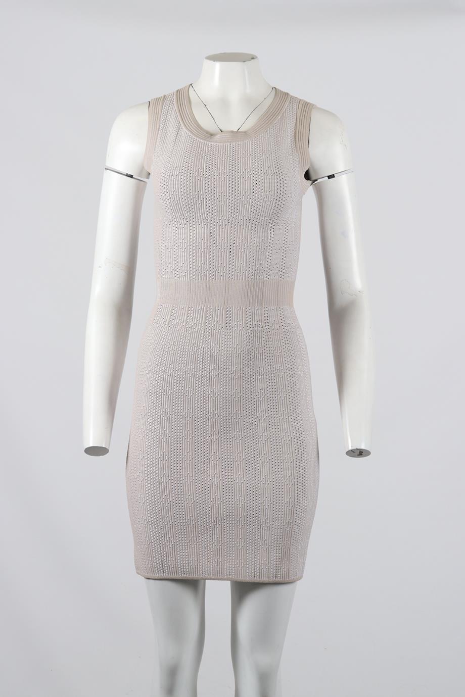 AZZEDINE ALAÏA JACQUARD KNIT MINI DRESS FR 40 UK 12 - Image 2