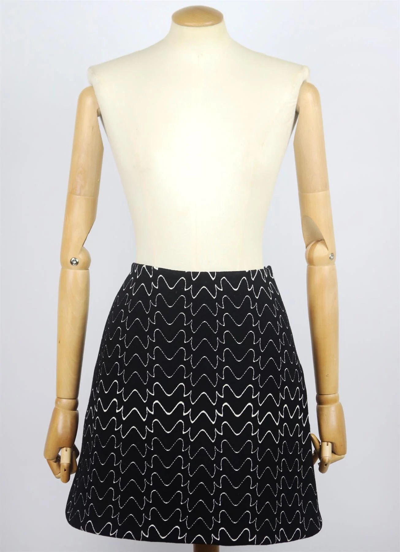 AZZEDINE ALAÏA JACQUARD KNIT MINI SKIRT FR 36 UK 8 - Image 2