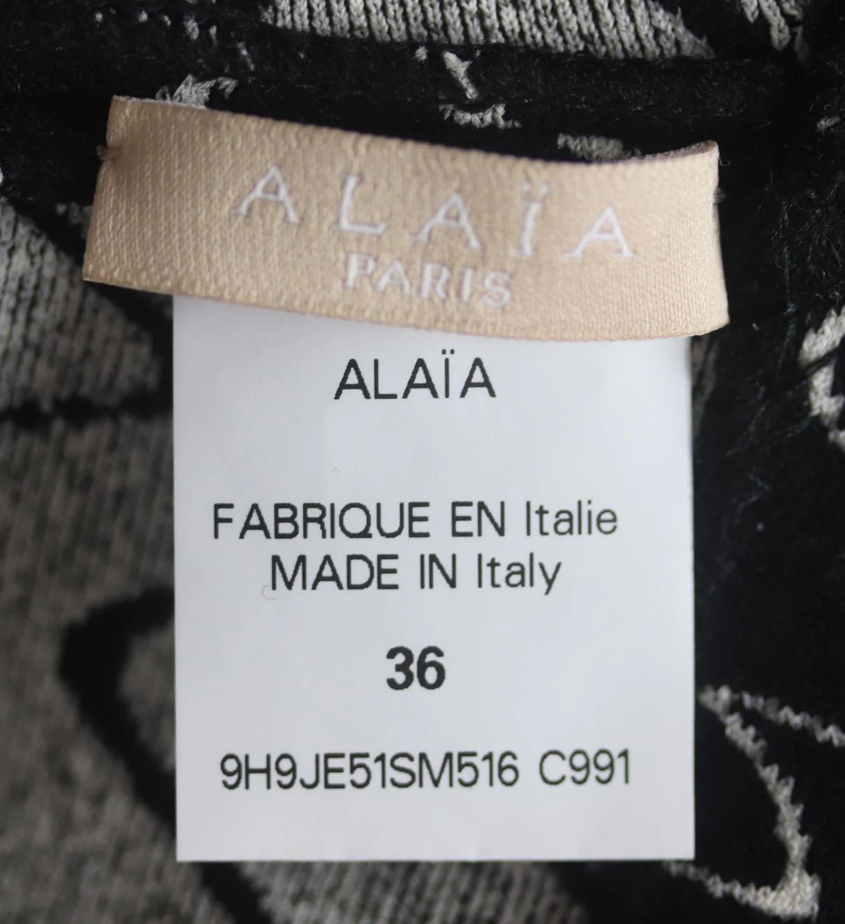 AZZEDINE ALAÏA JACQUARD KNIT MINI SKIRT FR 36 UK 8 - Image 5