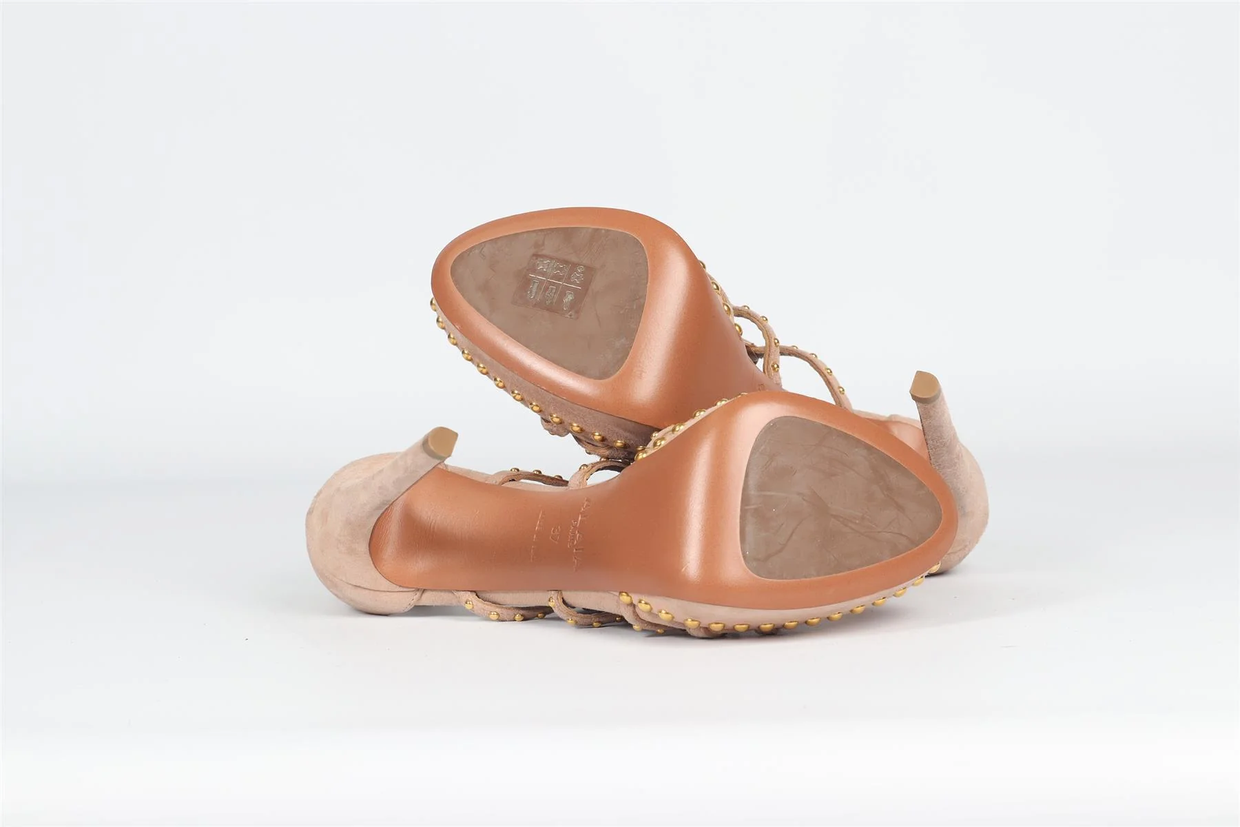 AZZEDINE ALAÏA NUDE SUEDE SANDALS EU 37 UK 4 US 7 - Image 6
