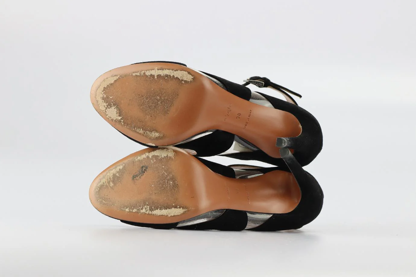 AZZEDINE ALAÏA PVC AND SUEDE SANDALS EU 38 UK 5 US 8 - Image 5