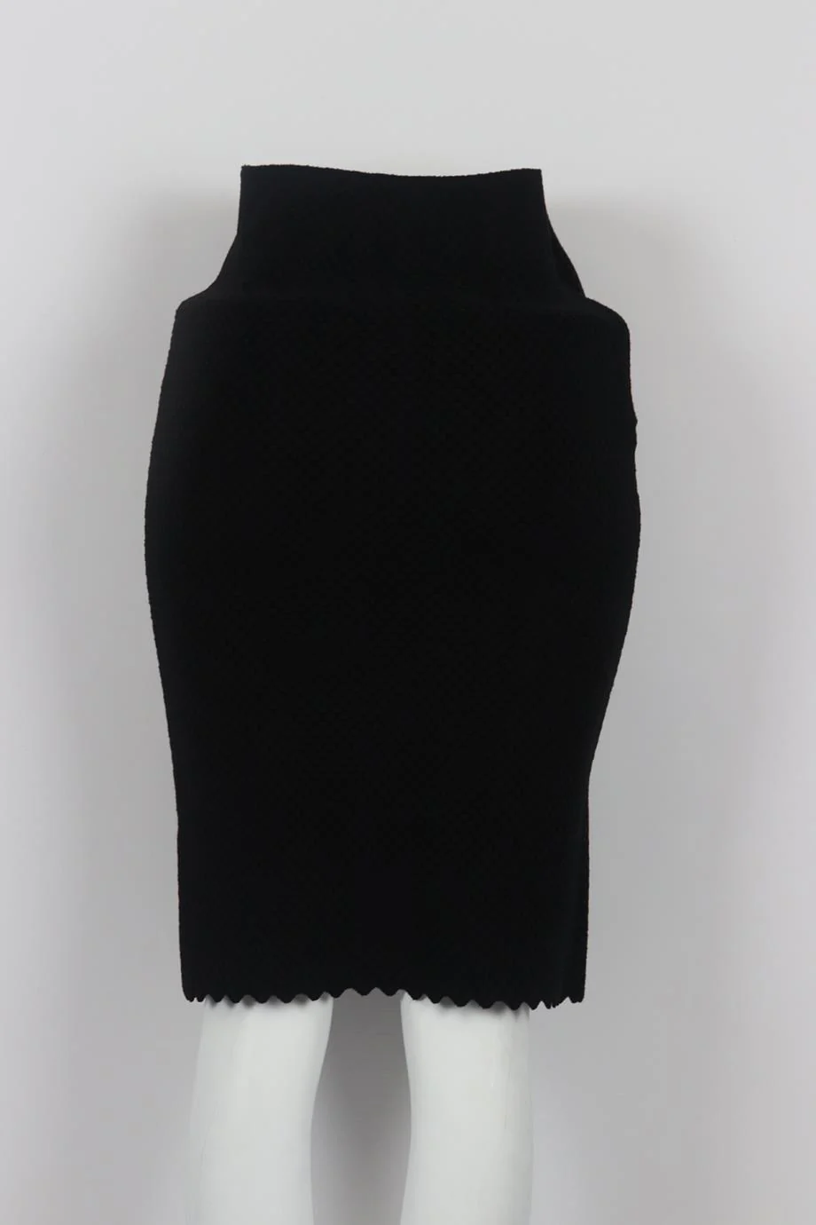 AZZEDINE ALAÏA STRETCH KNIT MINI SKIRT FR 36 UK 8 - Image 4