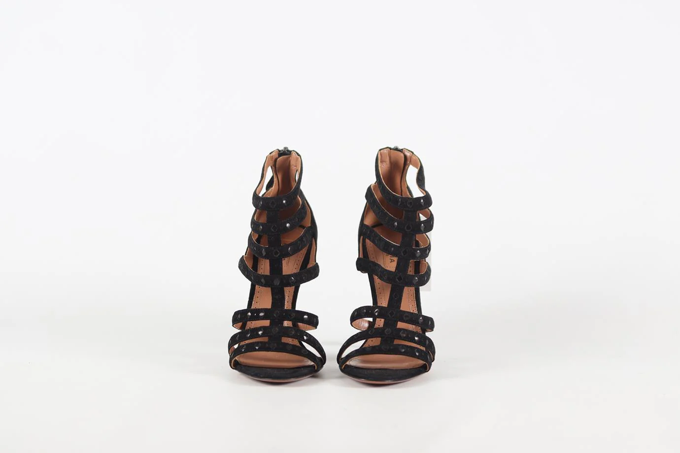 AZZEDINE ALAÏA SUEDE AND LEATHER SANDALS EU 37.5 UK 4.5 US 7.5 - Image 3